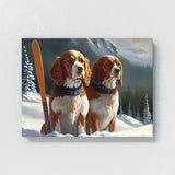 Dogs Skiing 29 Wall Art