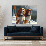 Dogs Skiing 29 Wall Art