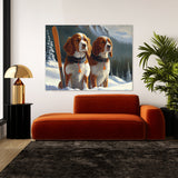 Dogs Skiing 29 Wall Art