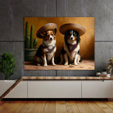 Dogs Wearing Sombrero 56 Wall Art