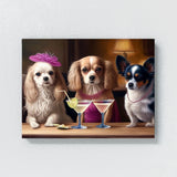 Dogs With Fancy Cocktail 102 Wall Art