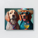 Dogs With Fancy Cocktail 104 Wall Art