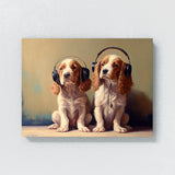 Dogs With Headphones 17 Wall Art