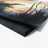 Alligator In Hazy Sunset 5 Wall Art