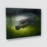 Alligator In Murky Swamp 2 Wall Art
