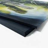 Alligator In Pond With Foliage 8 Wall Art