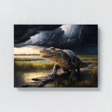Alligator In Stormy Sky 9 Wall Art