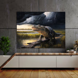 Alligator In Stormy Sky 9 Wall Art
