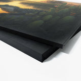 Alligator In Swamp With Sunset 15 Wall Art
