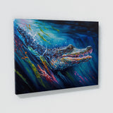 Alligator Swimming In River 1 Wall Art