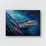 Alligator Swimming In River 1 Wall Art
