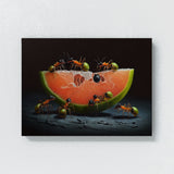 Ant Scavenging Fruit Contrast 2 Wall Art