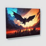Bat Atmospheric City Sunset 28 Wall Art