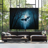 Bat Atmospheric Forest Moon 26 Wall Art