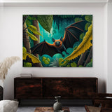 Bat Colorful Flying Jungle 1 Wall Art