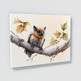 Bat Cute Brown Tree Branch 22 Wall Art
