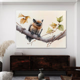 Bat Cute Brown Tree Branch 22 Wall Art