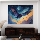 Bat Cute Starry Night 25 Wall Art