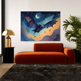 Bat Cute Starry Night 25 Wall Art