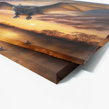 Bat Realistic Flight Sunset 31 Wall Art