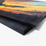 Bat Vibrant Sunset 15 Wall Art