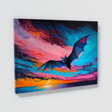 Bat Vibrant Sunset 20 Wall Art