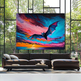 Bat Vibrant Sunset 20 Wall Art