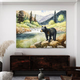 Bear Cute Black 46 Wall Art
