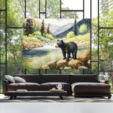 Bear Cute Black 46 Wall Art