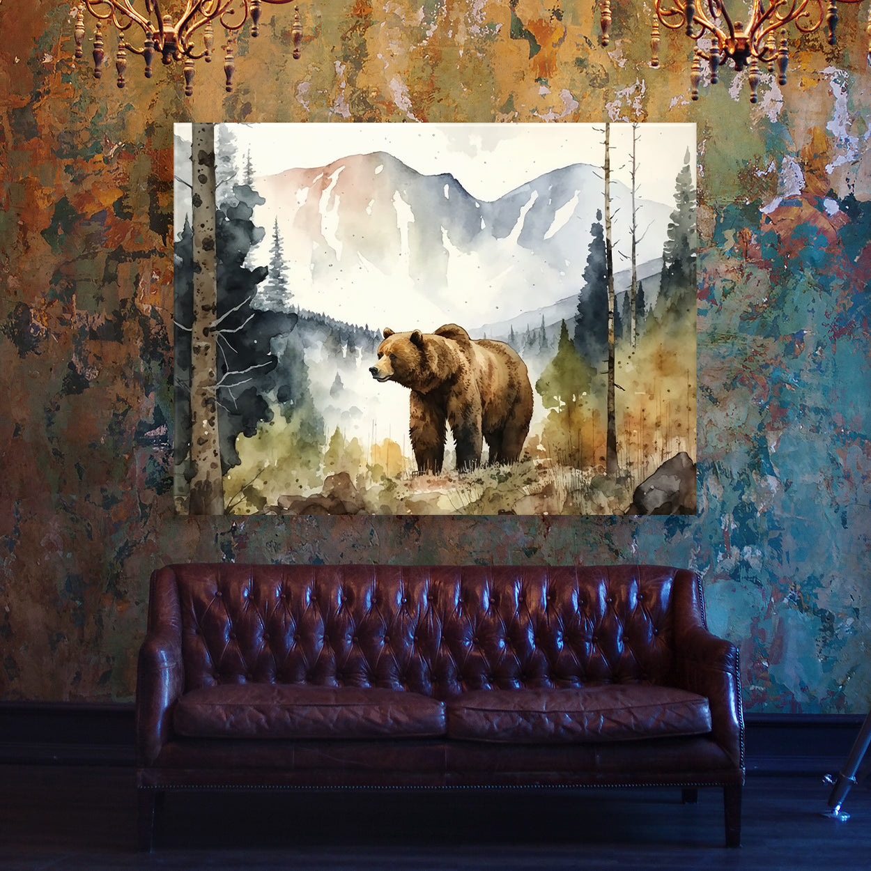 Bear Detailed Realistic 54 Wall Art