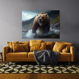 Bear Realistic Charging Grizzly 6 Wall Art