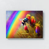 Bee Impressionism Rainbow 22 Wall Art
