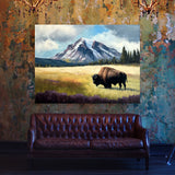 Bison Abstract 12 Wall Art