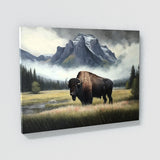 Bison Grass Mountain 15 Wall Art