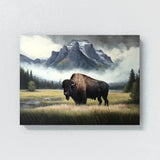 Bison Grass Mountain 15 Wall Art