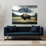 Bison Grass Mountain 15 Wall Art