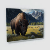 Bison Grass Mountain 2 Wall Art