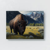 Bison Grass Mountain 2 Wall Art