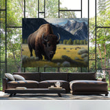 Bison Grass Mountain 2 Wall Art