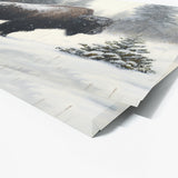 Bison Snowstorm Trees 11 Wall Art