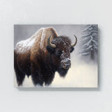 Bison Snowstorm Trees 9 Wall Art