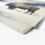 Bison Winter Watercolor 1 Wall Art
