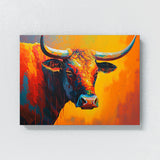 Bull Abstract Colorful 10 Wall Art
