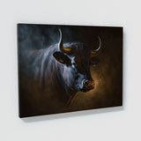 Bull Close Up Drama 11 Wall Art