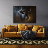 Bull Close Up Drama 11 Wall Art
