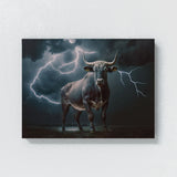 Bull Dramatic Moody 13 Wall Art