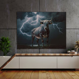 Bull Dramatic Moody 13 Wall Art