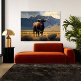 Bull Majestic Landscape 22 Wall Art