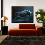 Bull Monochrome 24 Wall Art