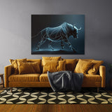 Bull Monochrome 24 Wall Art